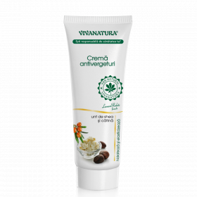 Crema antivergeturi cu unt de shea si catina, 250ml, VivaNatura