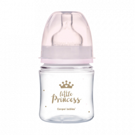 Biberon roz anticolici cu gat larg PP EasyStart Royal Baby, 120ml, Canpol babies