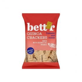 Crackers cu quinoa si turmeric fara gluten Bio, 100g, Bettr