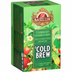 Ceai asortat Cold Brew Strawberry & Cucumber & Mint, 20 plicuri, Basilur