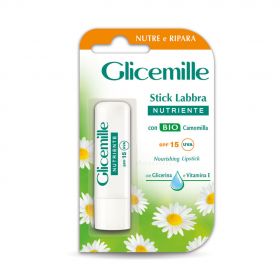 Balsam de buze nutritiv cu glicerina, musetel bio si aloe vera SPF15, 5,5ml, Glicemille