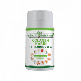 Colagen marin Forte + Vitamina B3 + Vitamina C, 60 tablete, Health Nutrition