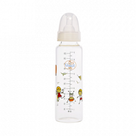 Biberon sticla Borosilicat 3M+ Baby, 250ml, Minut