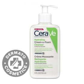 Crema de curatare spumanta si hidratanta pentru ten normal-uscat, 236ml, CeraVe