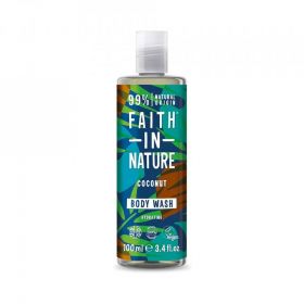 Gel de dus natural hidratant cu cocos, 100ml, Faith in Nature