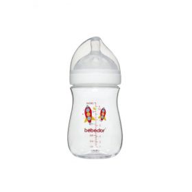 Biberon cu gura larga fara BPA, 240ml, Bebe D' Or