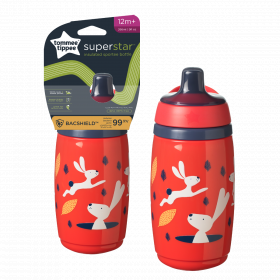 Cana Sportee izoterma cu protectie Bacshiled™ pentru +12 luni Rosu, 266ml, Tommee Tippee