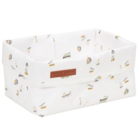 Cos de depozitare din bumbac Sailor's Bay White, 1 bucata, Little Dutch