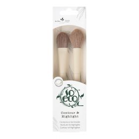 Set 2 pensule ecologice pentru Contour & Highlight, 1 bucata, So Eco