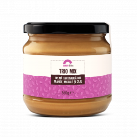 Crema de arahide migdale si caju Trio Mix, 360g, Sunday Bites