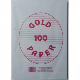 Rezerva Caiet Mecanic A5 Dictando GOLDPAPER, 100 Coli/Top, 55 g/m²