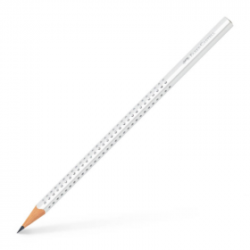 Creion Grafit Faber-Castell Sparkle, Duritate Mina B, Alb Cocos