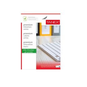 Etichete Autoadezive A4 Tanex, 12/Coala, Colturi Drepte, 100 Coli/Top, 105x46 mm