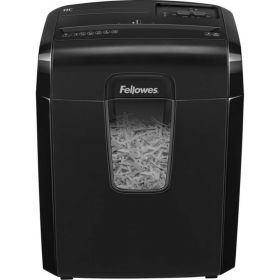 Distrugator de Documente Fellowes 8C, Cross-Cut, 4x35 mm, 8 Coli, Cos 14 l, Negru