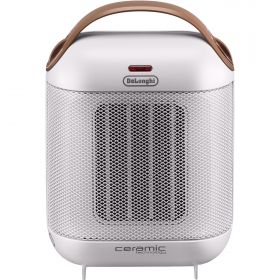 Aeroterma ceramica De’Longhi HFX30C18.IW, 1800 W, 2 trepte de putere, Termostat reglabil, Treapta aer rece, Protectie supraincalzire, Alb