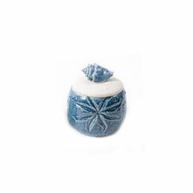 Borcan cu capac Sea, portelan, stea, 11,5x14 cm