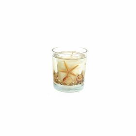 Candela sticla Sea, aroma ocean, galben, 8x10 cm