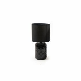 Lampa cu baza ceramica, diametru 16 cm, inaltime 31 cm, negru