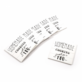 Set 6 suporturi pahar Kitchen, lemn, 10x10 cm