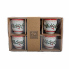 Set 6 cani portelan, Christmas time 90 ml