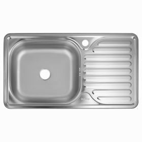 Chiuveta Freddo ERT-SN 9002S, pentru blat, finisaj anticalcar, cuva stanga, 76x43.5cm, inox