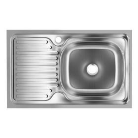 Chiuveta Freddo SN9002D, pentru blat, finisaj anticalcar, cuva dreapta, 76x43.5 cm, inox