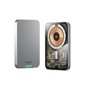 Baterie externa pentru iPhone si Android HINOVO MB1-5000X, 5000mAh, Cyberpunk Style, Incarcare Wireless, functie MagSafe