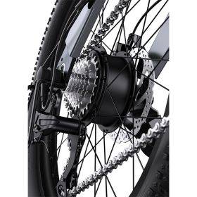 Bicicleta electrica pliabila Ulzomo Ridge 20 E-bike, 250W, 36V 15.6Ah, autonomie 60km, viteza maxima 25km/h, Grey, 20''