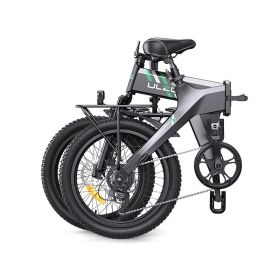 Bicicleta electrica pliabila Ulzomo Ridge 20 E-bike, 250W, 36V 15.6Ah, autonomie 60km, viteza maxima 25km/h, Grey, 20''