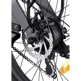 Bicicleta electrica pliabila Ulzomo Ridge 20 E-bike, 250W, 36V 15.6Ah, autonomie 60km, viteza maxima 25km/h, Grey, 20''