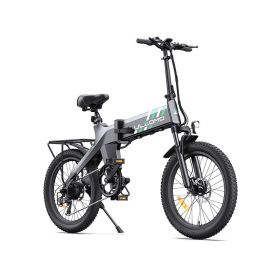Bicicleta electrica pliabila Ulzomo Ridge 20 E-bike, 250W, 36V 15.6Ah, autonomie 60km, viteza maxima 25km/h, Grey, 20''