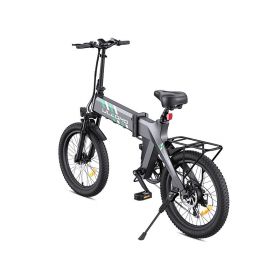 Bicicleta electrica pliabila Ulzomo Ridge 20 E-bike, 250W, 36V 15.6Ah, autonomie 60km, viteza maxima 25km/h, Grey, 20''