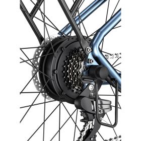 Bicicleta electrica Ulzomo Metro 26 E-bike, 250W, 36V 17Ah, autonomie 100km, viteza maxima 25km/h, Gray, 26''