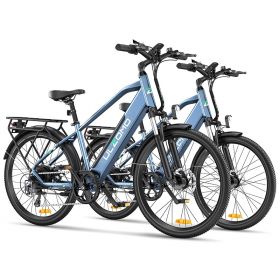 Bicicleta electrica Ulzomo Metro 26 E-bike, 250W, 36V 17Ah, autonomie 100km, viteza maxima 25km/h, Green, 26''