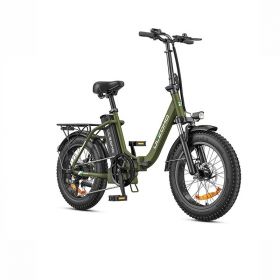 Bicicleta electrica pliabila ULZOMO E-bike Dolphin 20, 350W, 36V 13Ah, autonomie 89km, viteza maxima 25km/h, Green, 20''