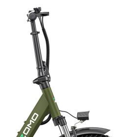 Bicicleta electrica pliabila ULZOMO E-bike Dolphin 20, 350W, 36V 13Ah, autonomie 89km, viteza maxima 25km/h, Green, 20''
