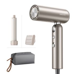 Uscator de par compact Dreame Pocket Hair Dryer, 1600W, 110.000 RPM, 70m/s, 5 moduri de temperatura, 300g, ionizare, Gold