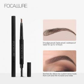 Creion sprancene Focallure Auto Brows Pen, 02 Brown