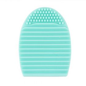 Brush Egg - Accesoriu din silicon pentru curatarea pensulelor de machiaj, Culoarea Albastru