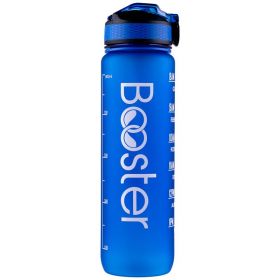 Sticla de apa Booster din Tritan, BPA Free, gradata pentru activitati sportive, capacitate 32oz / 1000ml, Albastru