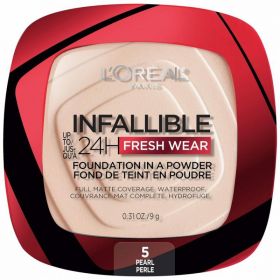 Pudra de fata, Loreal, Infallible 24H Fresh Wear, Foundation In A Powder, 5 Pearl, 9 g