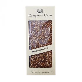 Ciocolata cu lapte si seminte caramelizate | Comptoir du Cacao