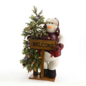 Figurina decorativa - Snowman with Tree | Kaemingk