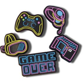 Jibbitz Crocs Lights Up Neon Gamer 5 Pack