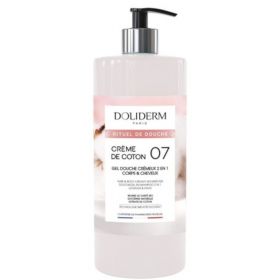 Cotton Cream 2 in 1 gel de dus & sampon cremos cu extract de bumbac, Doliderm, 1 L