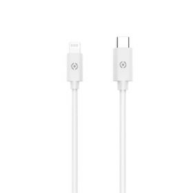 Cablu date Celly PowerDelivery MFI, Lightning to USB-C, 1m, 60W, Alb