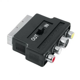 Adaptor video Hama 42357, S-VHS 4pin plug + 3RCA jacks - Scart plug
