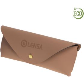 Toc ochelari piele naturala reciclata Lensa - Crem