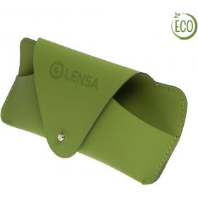 Toc ochelari piele naturala reciclata Lensa - Verde