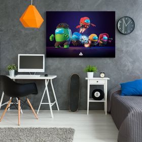 Tablou afis Among Us - Material produs:: Tablou canvas pe panza CU RAMA, Dimensiunea:: 40x60 cm